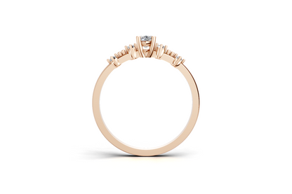 Marquise cut diamond solitaire ring