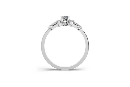 Marquise cut diamond solitaire ring