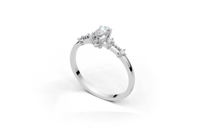 Marquise cut diamond solitaire ring
