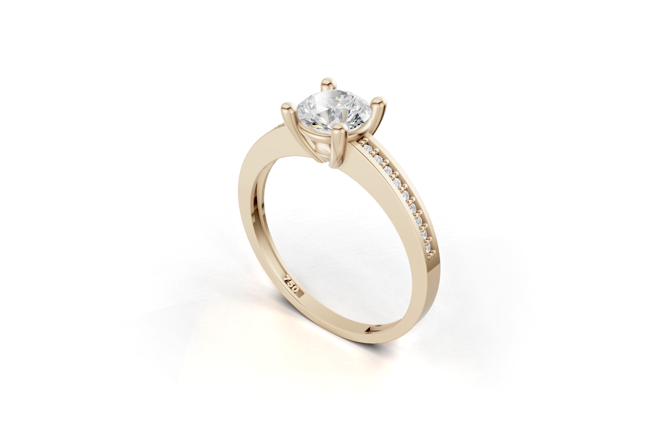 Μονόπετρο στρογγυλό με πλαϊνές εσωτερικά στην γάμπα!