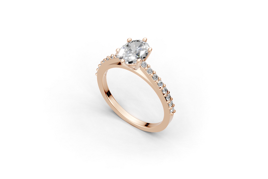 The Cathedral Pave Oval ring