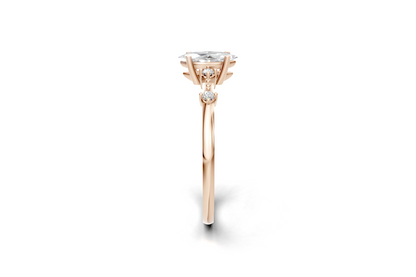 Marquise cut diamond solitaire ring