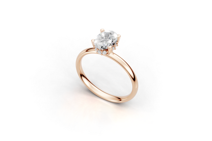 The Hidden Halo Oval ring