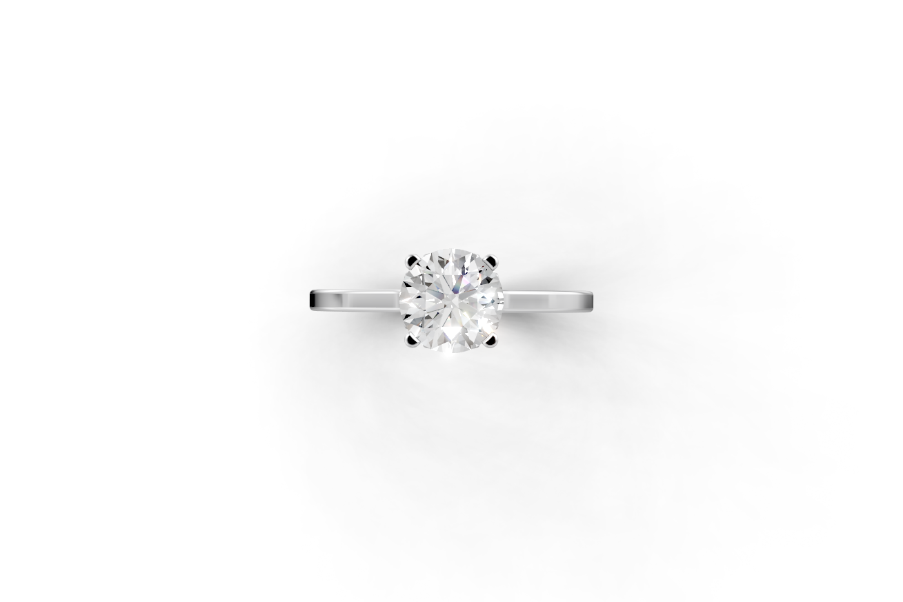 Round hidden halo ring