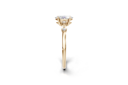 Marquise cut diamond solitaire ring