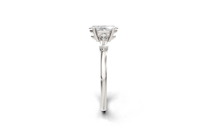 Marquise cut diamond solitaire ring