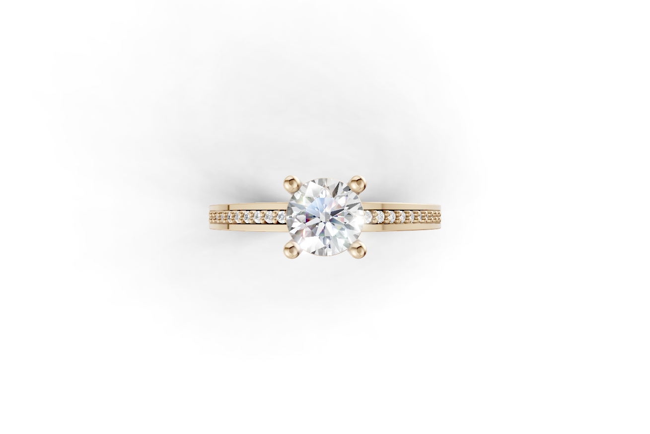 Μονόπετρο στρογγυλό με πλαϊνές εσωτερικά στην γάμπα!