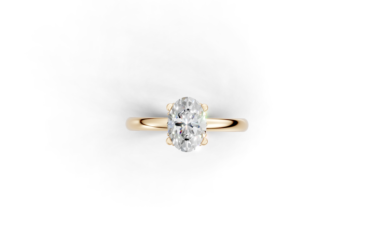 The Hidden Halo Oval ring