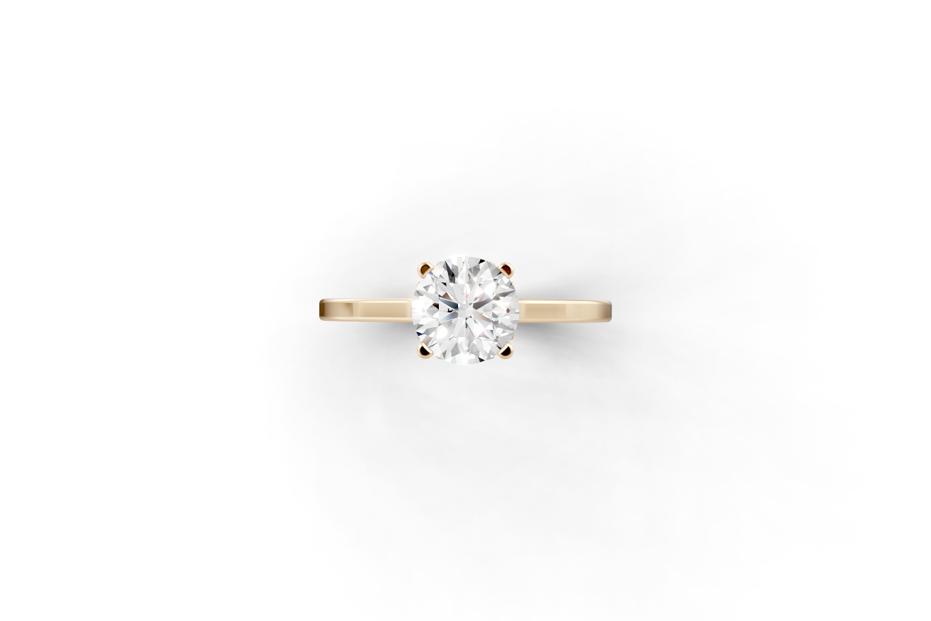 Round hidden halo ring