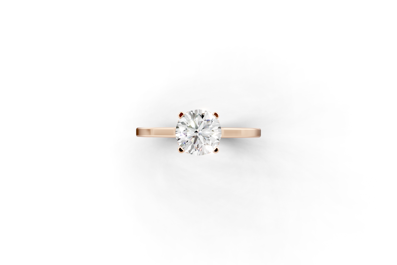 Round hidden halo ring