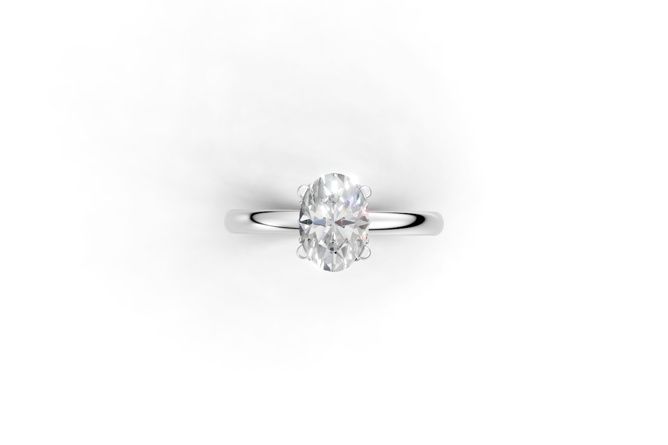 The Hidden Halo Oval ring