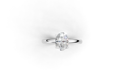 The Hidden Halo Oval ring