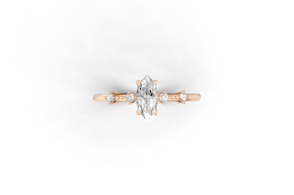 Marquise cut diamond solitaire ring